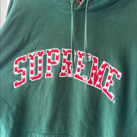 Supreme Hearts Arc Green Hoodie - Picture 10 of 12